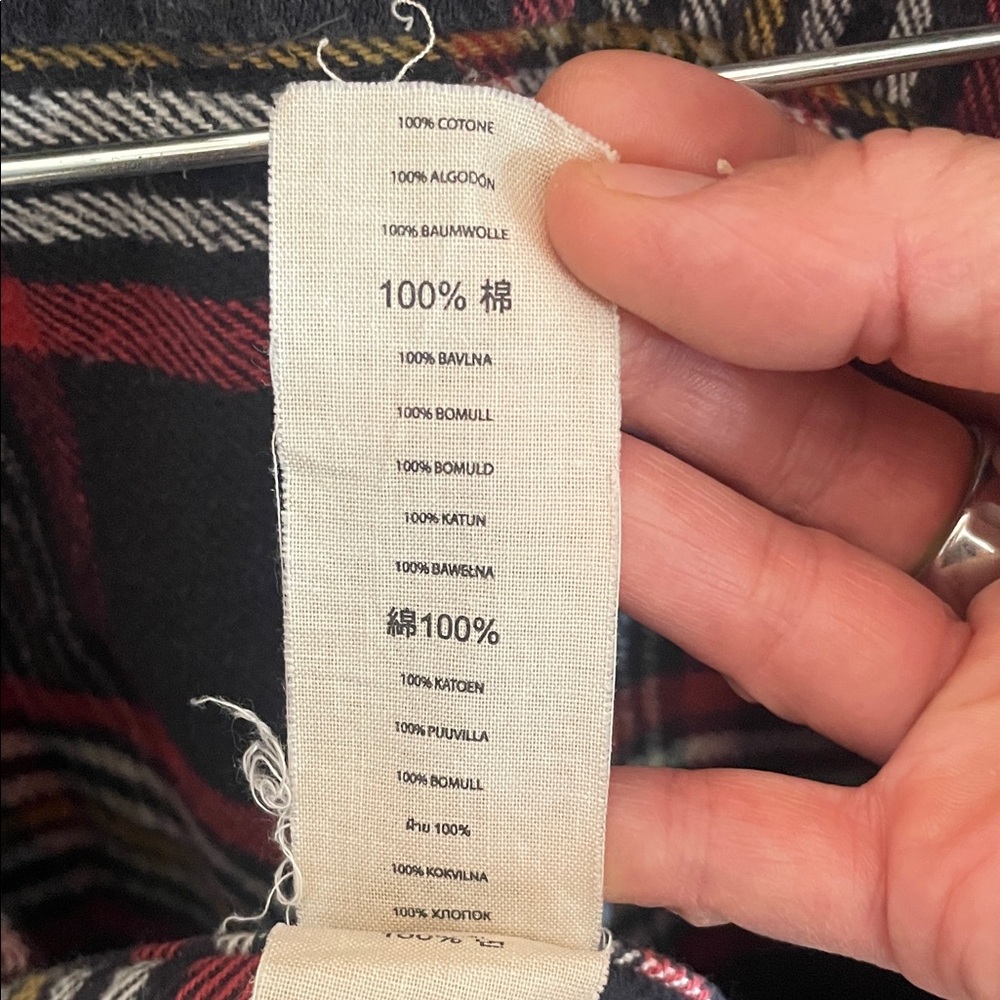Filson Red Black White Yellow Plaid Button-Down lumberjack 100% cotton SOFT - Picture 3 of 15